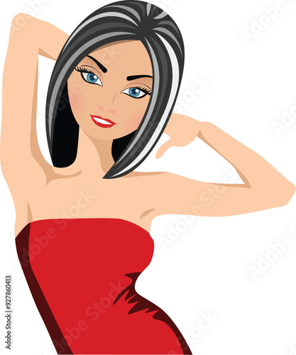 sexy woman pose isolated
