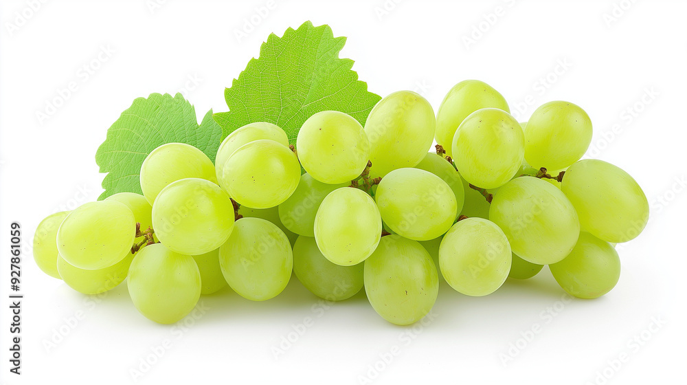 green grape isolated on white background