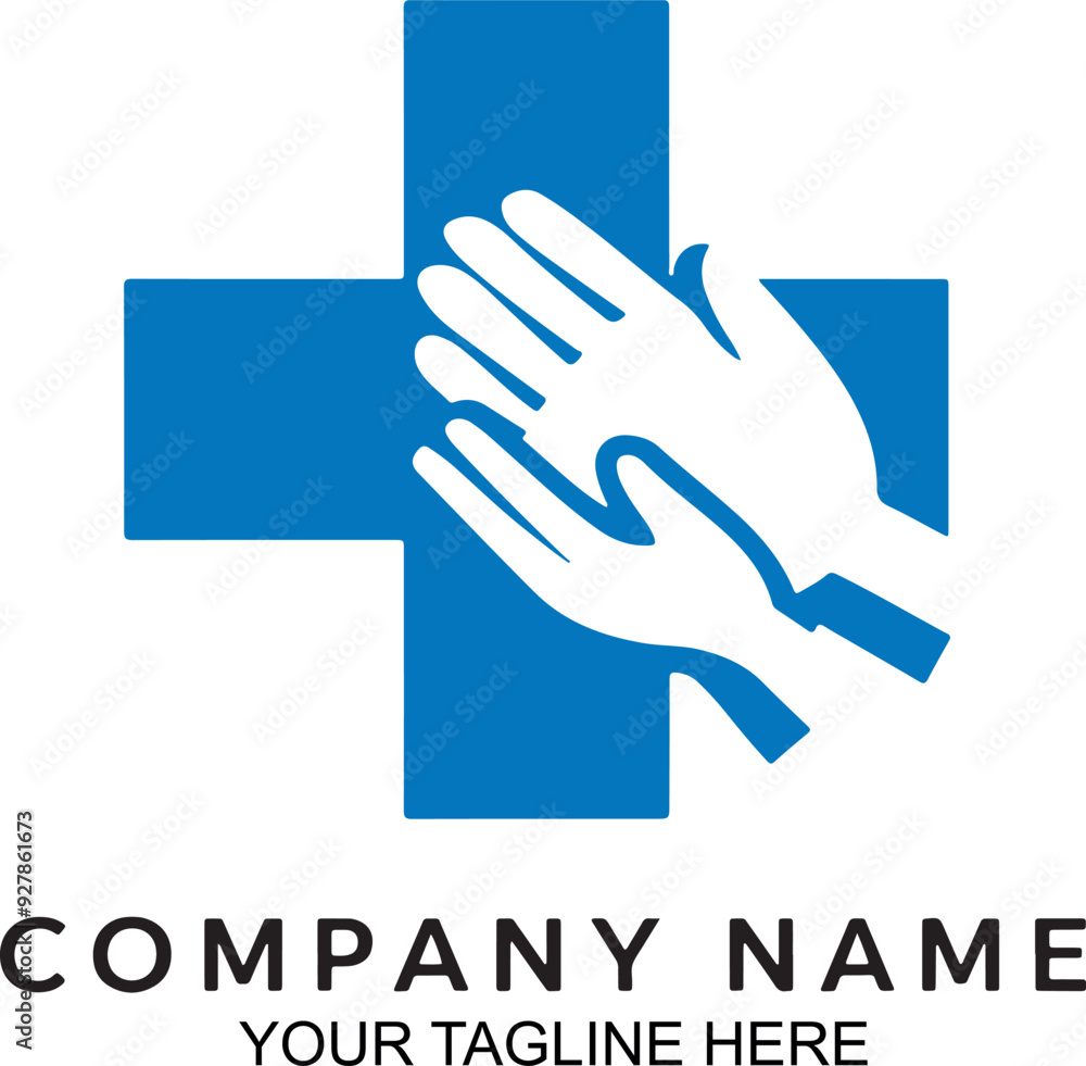 Medical Hands Logo Vector Design Medical Hands Logo Vector Design