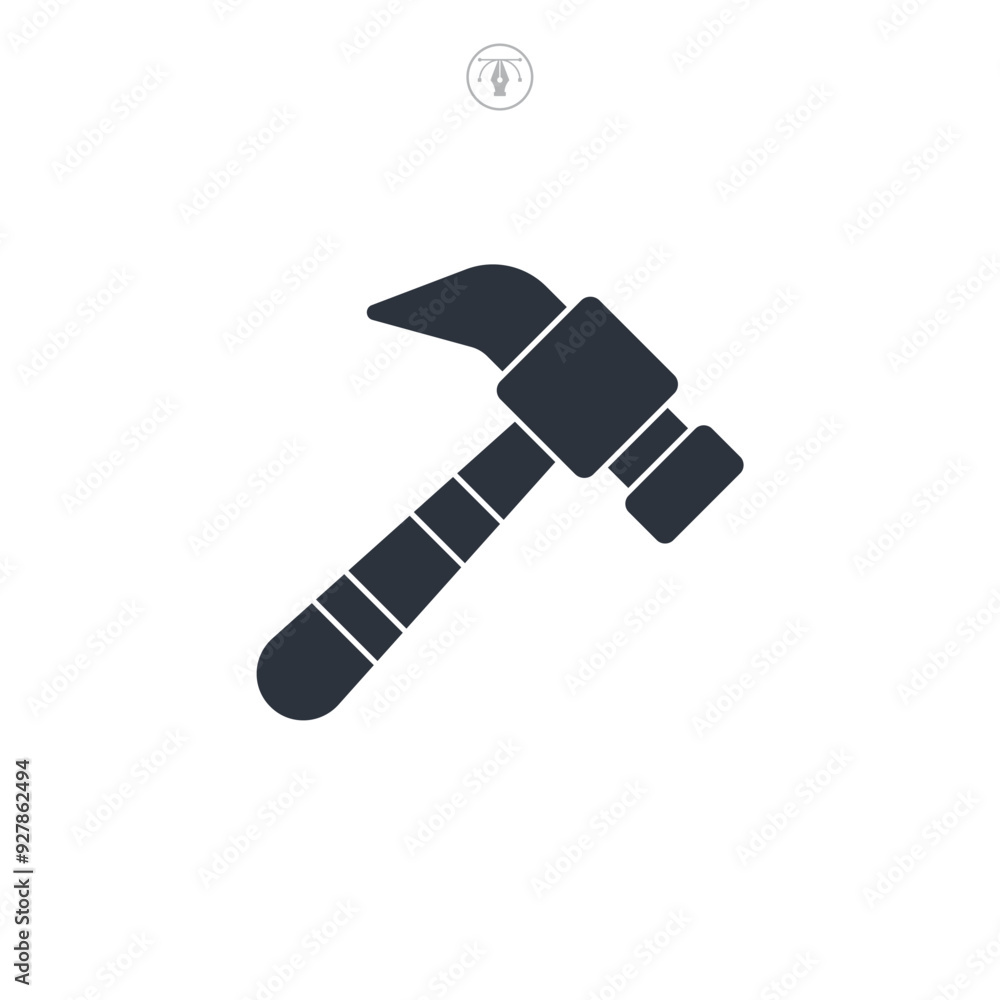 Hammer icon symbol vector illustration isolated on white background Hammer icon symbol vector illustration isolated on white background