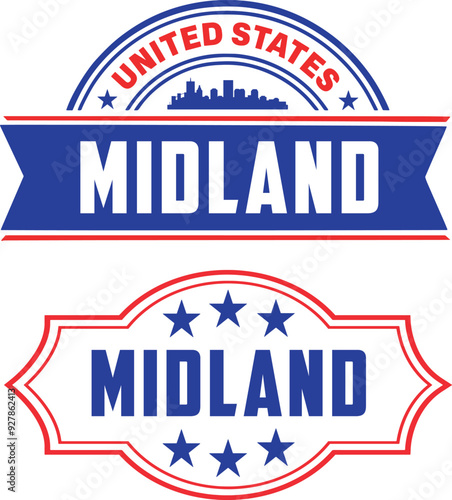 Photos Midland Texas Vector Set