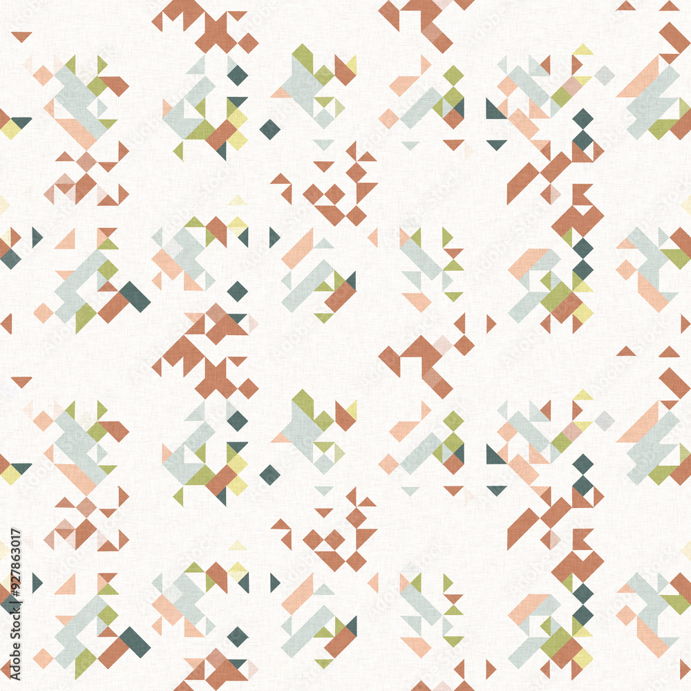 Simple glitch geometric seamless abstract pattern with playful woven summer color. Bright whimsical gender neutral bold irregular shape textile Cotton effect background. Simple glitch geometric seamless abstract pattern with playful woven summer color. Bright whimsical gender neutral bold irregular shape textile Cotton effect background.