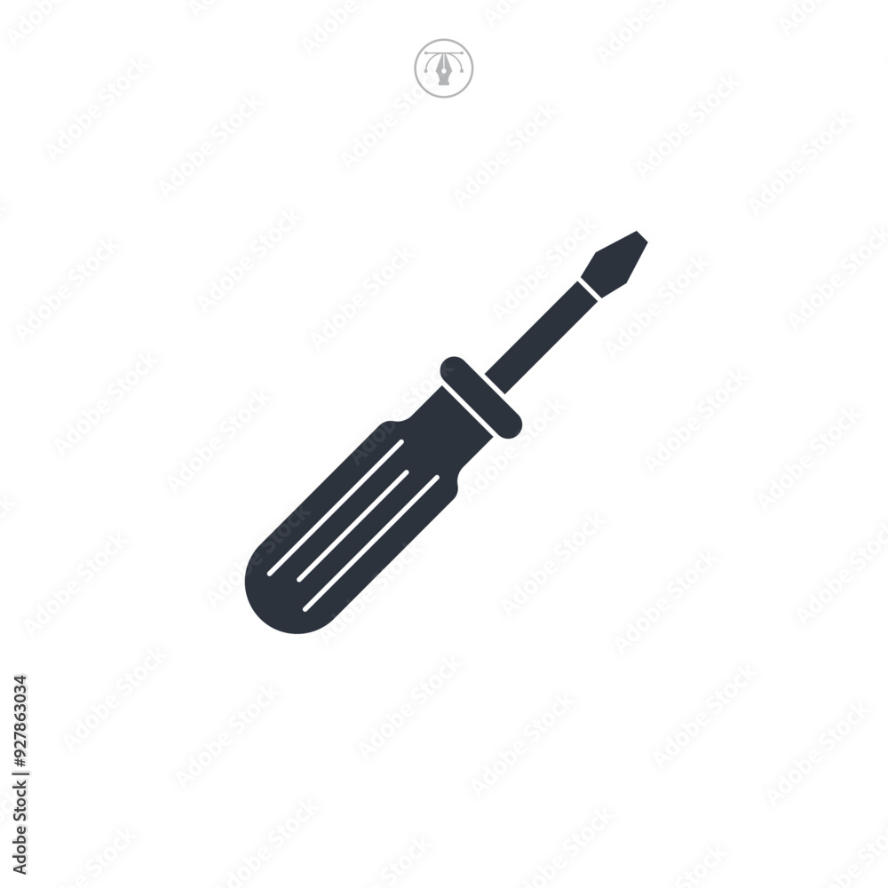 Fototapeta premium Screwdriver icon symbol vector illustration isolated on white background