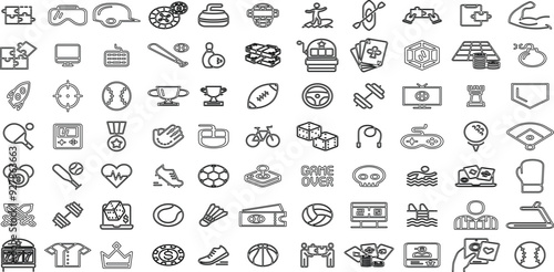 GAME & SPORT EDITABLE ICON SET
