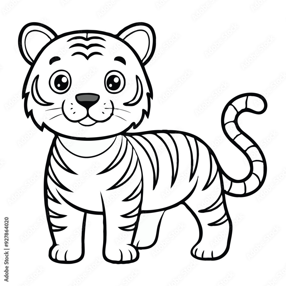 Tiger line art vector Tiger line art vector