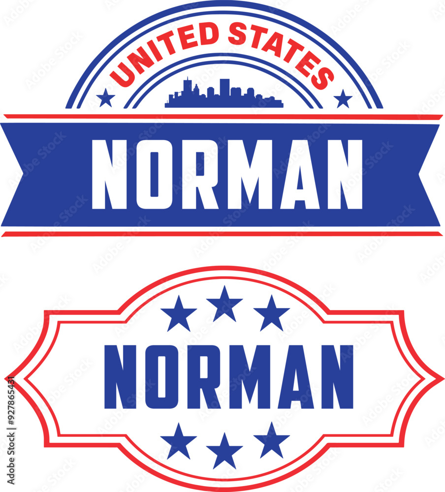 Norman Oklahoma Vector Set Norman Oklahoma Vector Set