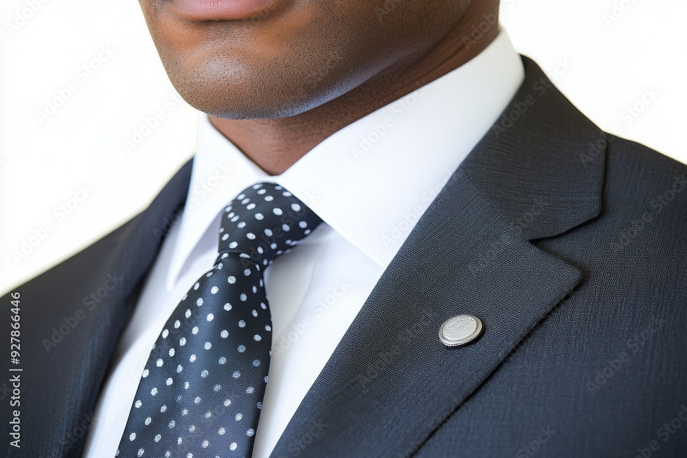 Close up of a man fastening a classic black tie symbolizing preparedness and elegance Close up of a man fastening a classic black tie symbolizing preparedness and elegance