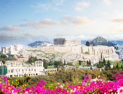 Famous skyline of Athens, Greece