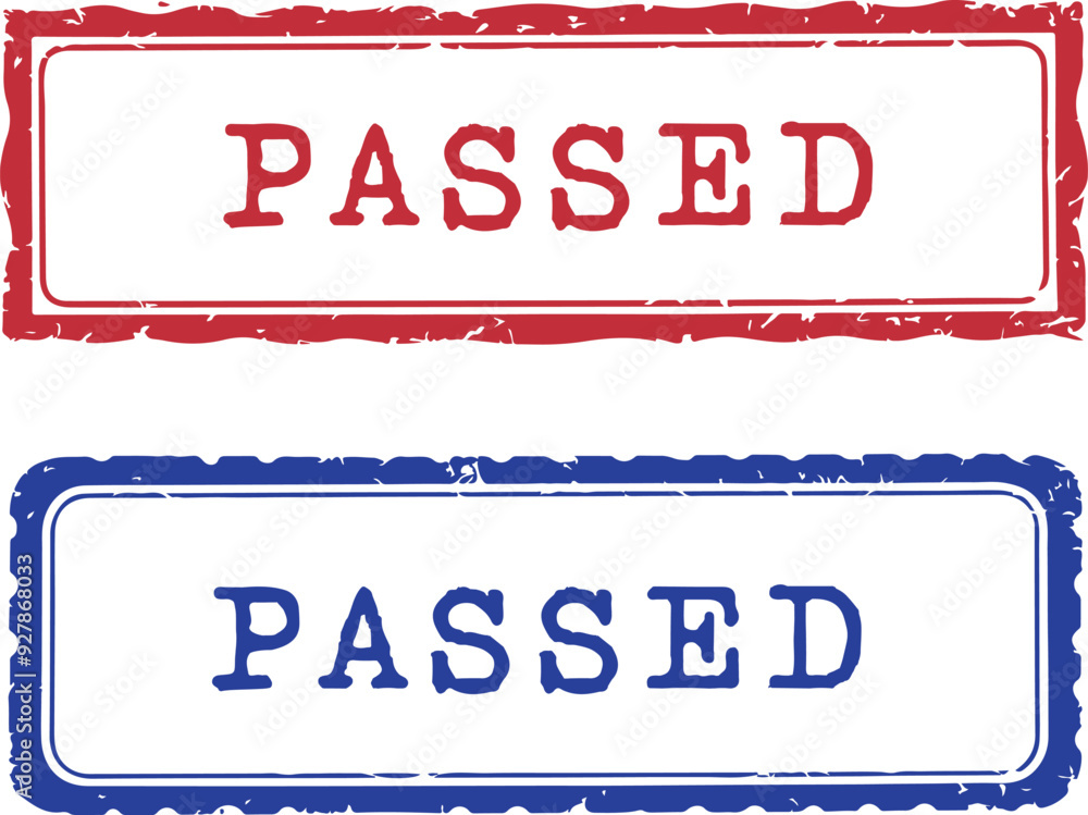 Fototapeta premium Passed Rubber Stamp Vector Bundle