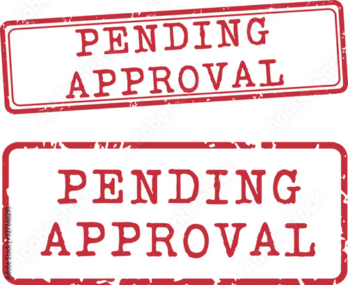 Pending Approval Rubber Stamp Vector Set
