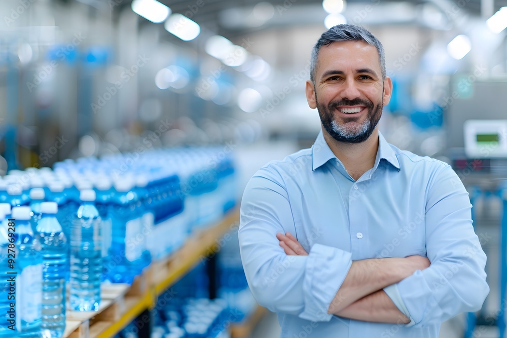 man working in bottling factory. Inspection quality control. man working in bottling factory. Inspection quality control.