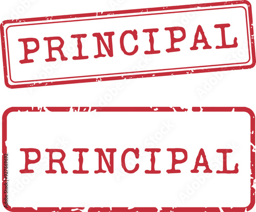 Principal Rubber Stamp Vector Set