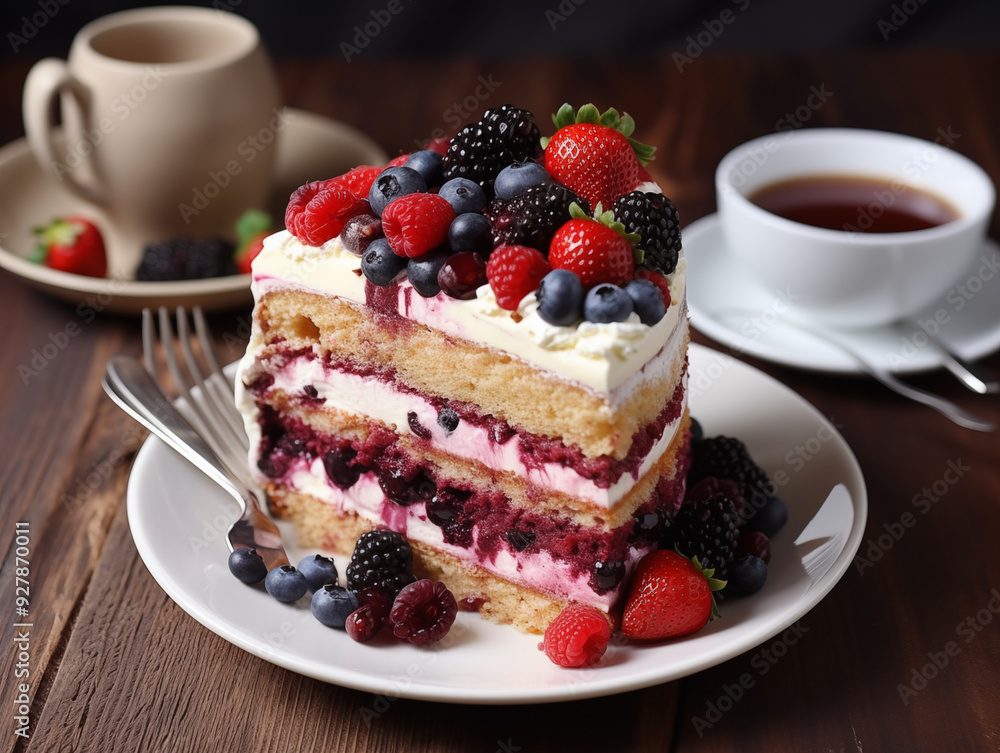 cheesecake with berries cheesecake with berries