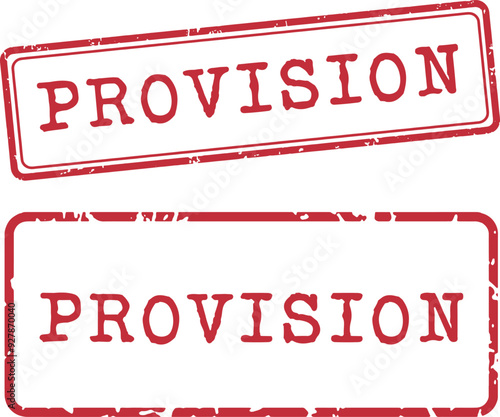 Provision Rubber Stamp Vector Set