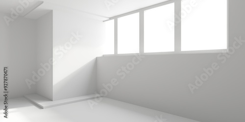 Wallpaper Mural White elegant empty space.  White wall room background. Abstract interior Torontodigital.ca