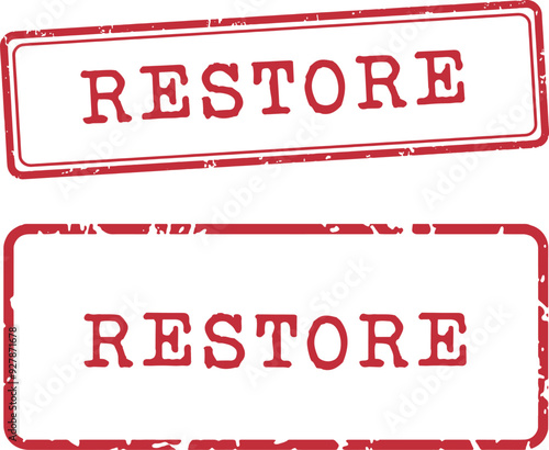 Restore Rubber Stamp Vector Set