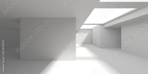 Wallpaper Mural White elegant empty space.  White wall room background. Abstract interior Torontodigital.ca