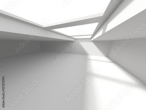 Wallpaper Mural Minimalistic room space. White clean empty architecture interior Torontodigital.ca