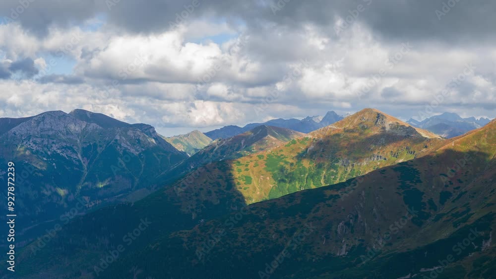 Captivating Summer Day View of Tatra Mountains and Cloudscape Captivating Summer Day View of Tatra Mountains and Cloudscape