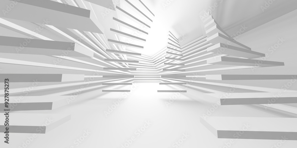Abstract light corridor interior. Futuristic architecture background Abstract light corridor interior. Futuristic architecture background