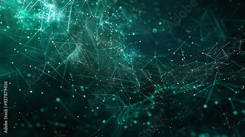 
Glowing abstract technology dark background teal blue green black color grainy texture gradient 