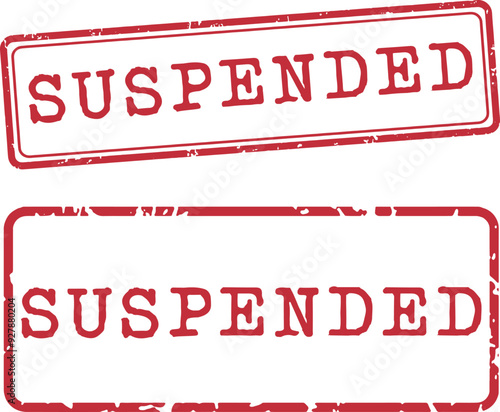Suspended Rubber Stamp Vector Set