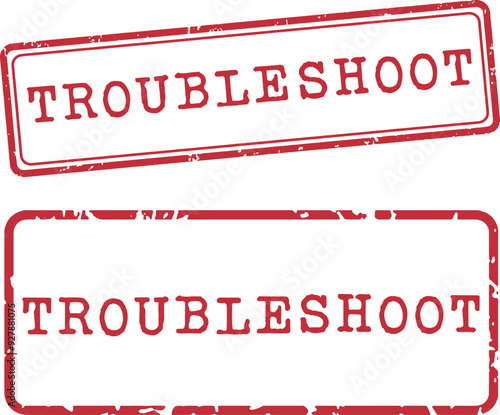 Troubleshoot Rubber Stamp Vector Set