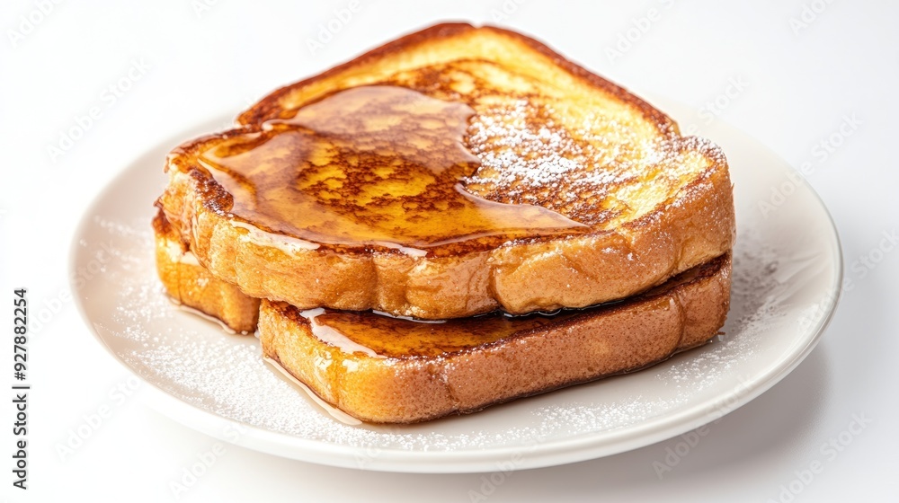 French Toast with Syrup and Powdered Sugar French Toast with Syrup and Powdered Sugar