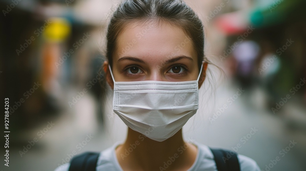 Masked people, viruses around, a virus for stock sites. Masked people, viruses around, a virus for stock sites.