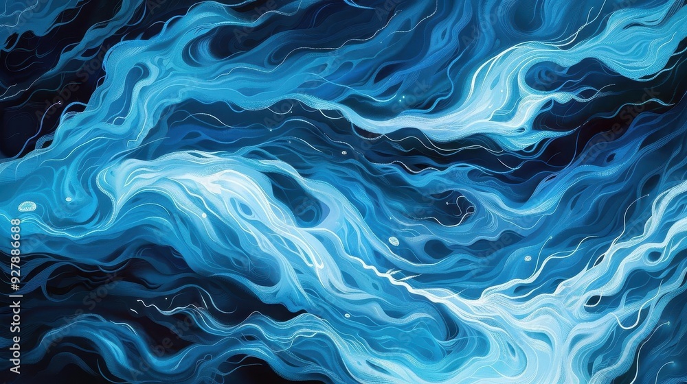 Water elemental with flowing streams and aquatic life, water elemental, elemental fluidity Water elemental with flowing streams and aquatic life, water elemental, elemental fluidity