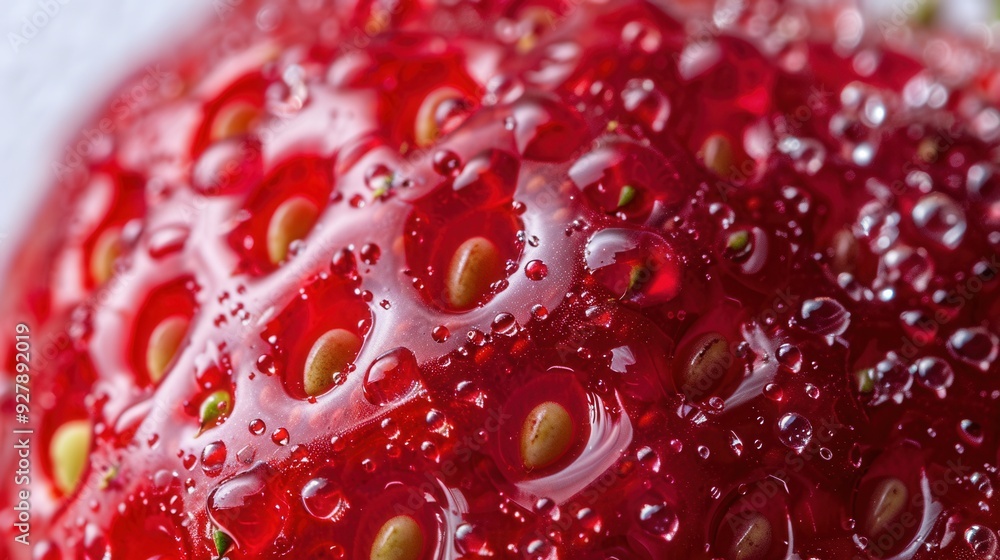 Fresh strawberry fruit closeup macro view Fresh strawberry fruit closeup macro view