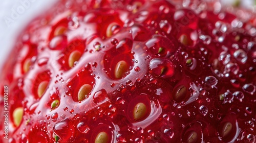 Wallpaper Mural Fresh strawberry fruit closeup macro view Torontodigital.ca