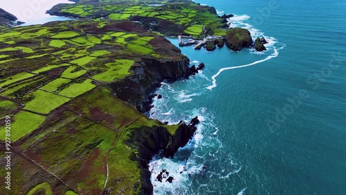 Cinematic aerial view of the picturesque islands photo