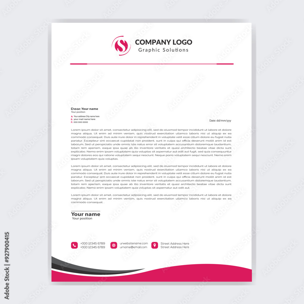 Modern corporate letterhead template design. Creative and Professional business letterhead design template . Letter head stationery layout vector design. Letterhead template in flat style. Modern corporate letterhead template design. Creative and Professional business letterhead design template . Letter head stationery layout vector design. Letterhead template in flat style.