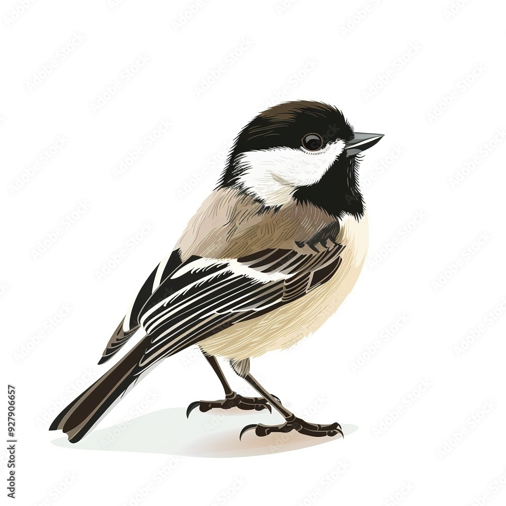 Chickadee Spirit animal cartoon isolated whitebackground 16:9 Chickadee Spirit animal cartoon isolated whitebackground 16:9