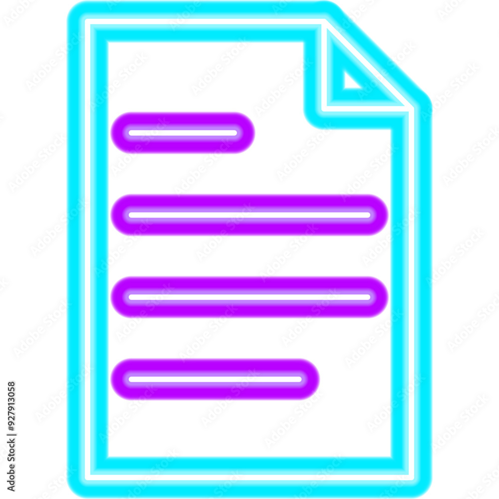 Document Neon Label. Vector Illustration of Education Promotion. Document Neon Label. Vector Illustration of Education Promotion.