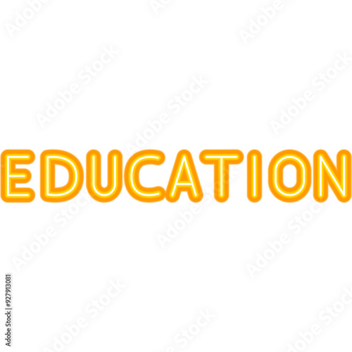 Education Text Neon Label. Vector Illustration of School Promotion.