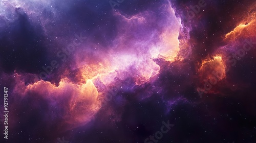 Abstract depiction of nebulae with swirling cosmic dust picture