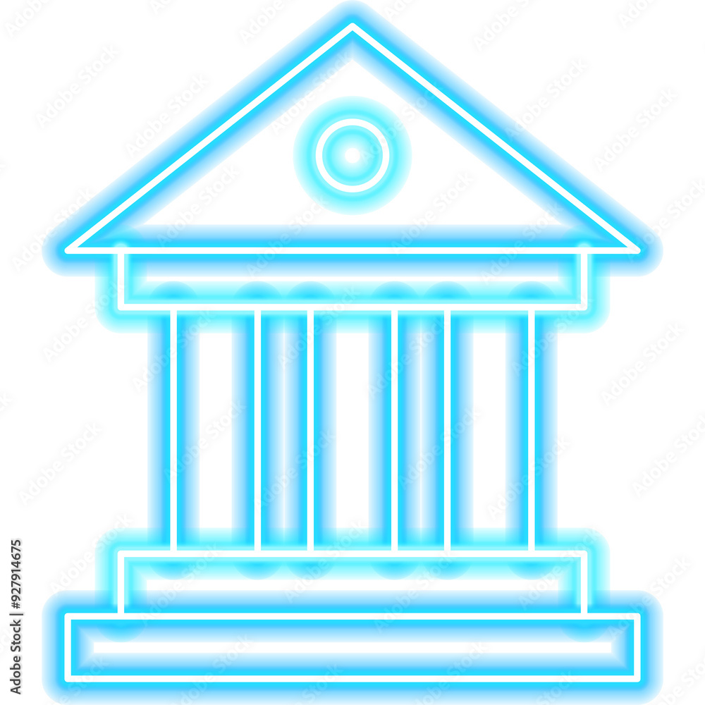 School Building Neon Label. Illustration of Education Promotion. School Building Neon Label. Illustration of Education Promotion.