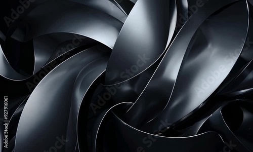 Abstract Dark Metallic Swirls