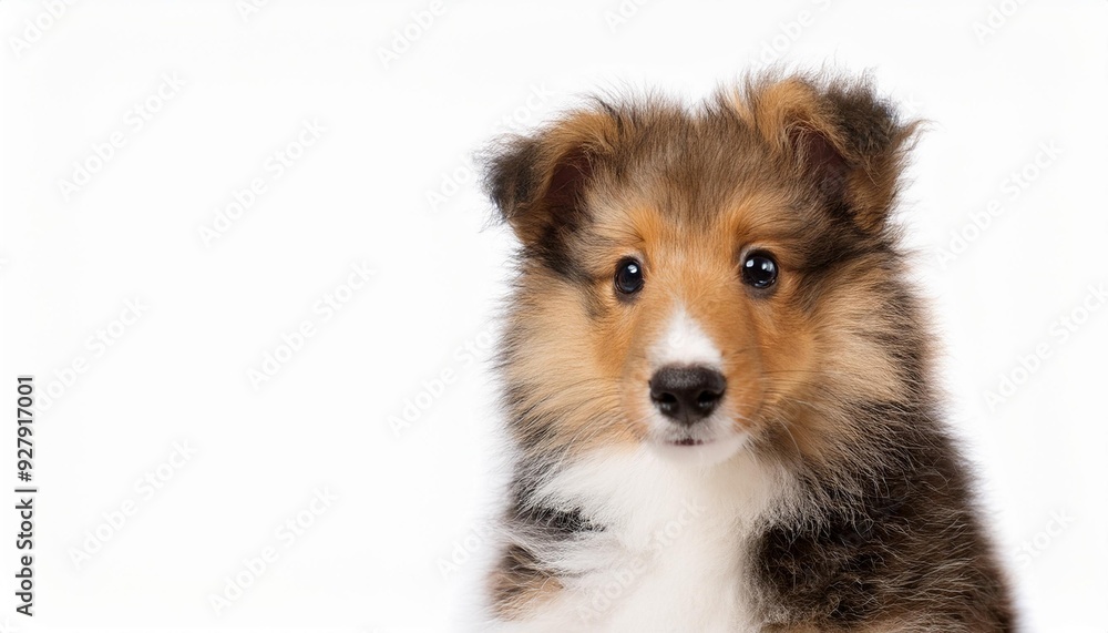 シェットランドシープドッグの子犬のポートレート(Shetland Sheepdog puppy portrait on white background)
シェットランドシープドッグの子犬のポートレート(Shetland Sheepdog puppy portrait on white background)