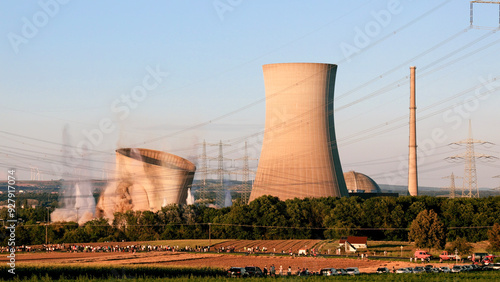 Sprengung der Kühltürme des AKW Grafenrheinfeld, 16.08.2024