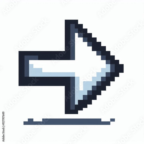 Pixel Art Right Arrow Icon Next