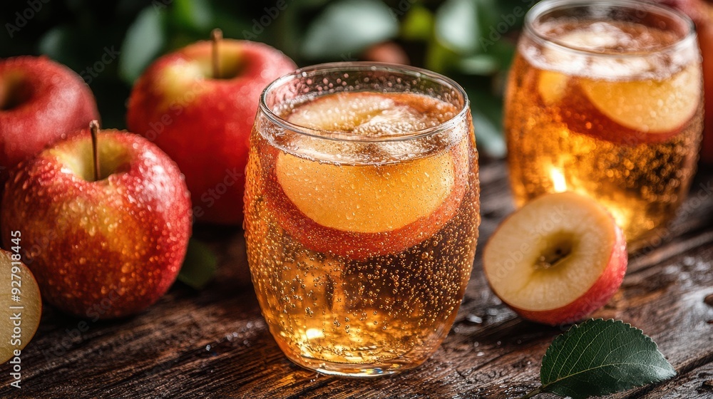 Refreshing Apple Drinks with Fresh Fruits Refreshing Apple Drinks with Fresh Fruits