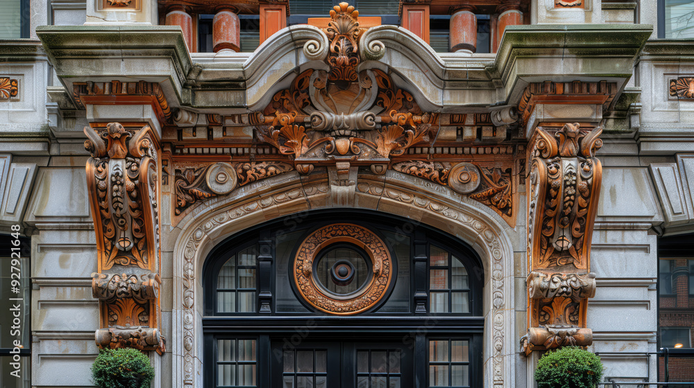 Fototapeta premium A historic building with intricate architectural details, showcasing heritage and craftsmanship