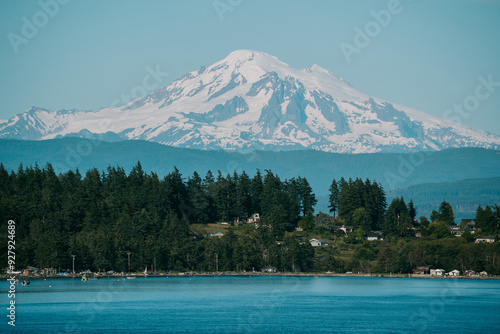 Mount Baker in Summer from the San Juan Islands in Washington