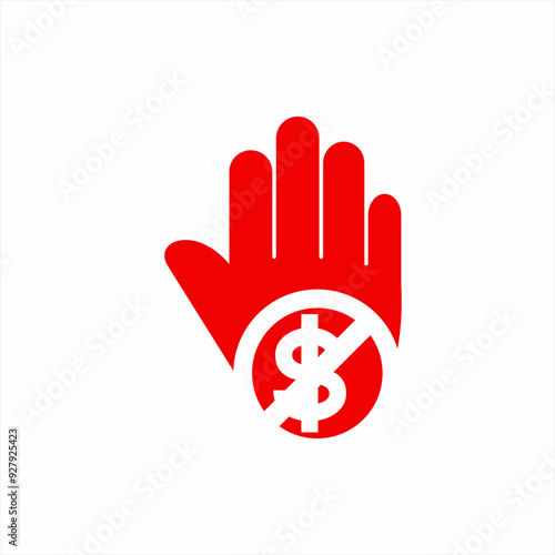 "Say no to corruption" icon logo design