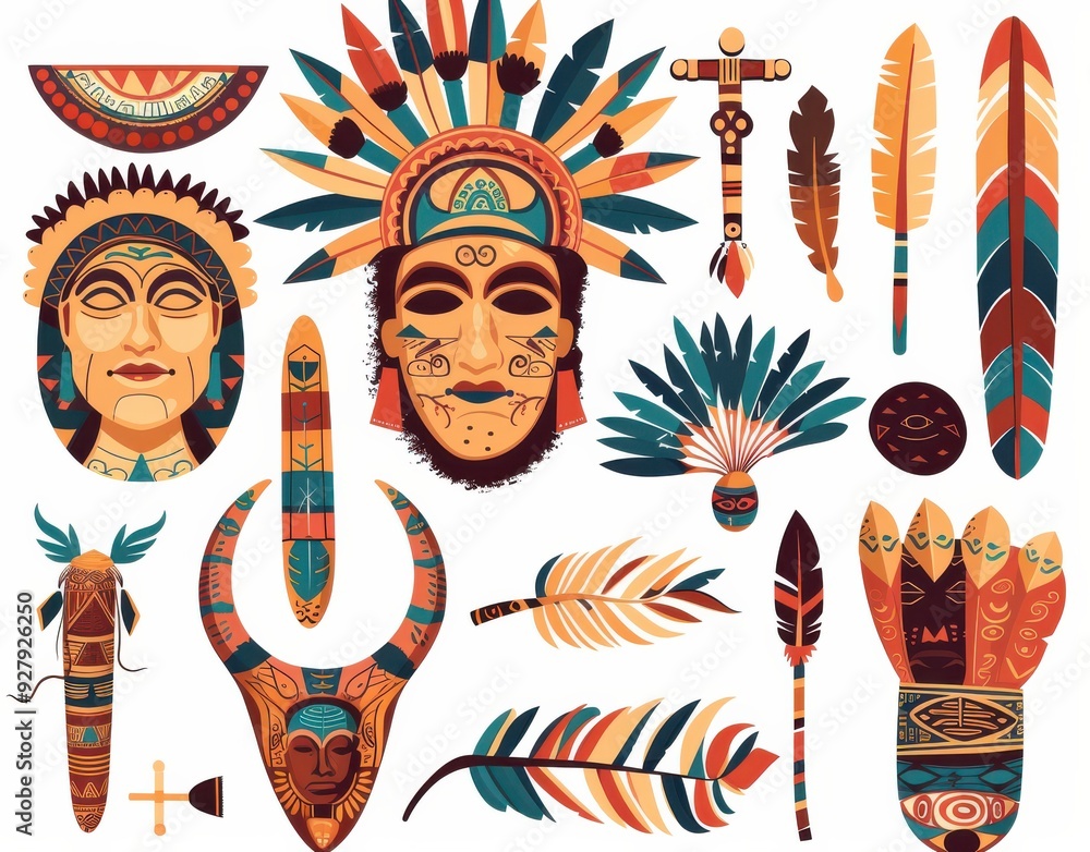 Obraz premium Indigenous Peoples Cultural Artifacts