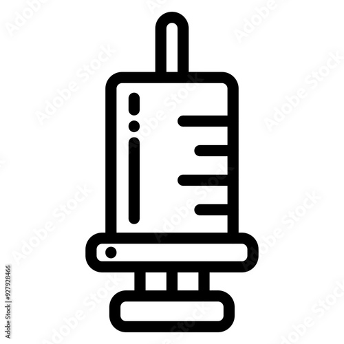 Syringe Icon, illustration of medical injection for vaccination, preventing the spread of disease, suitable for infographics about health and medicine.