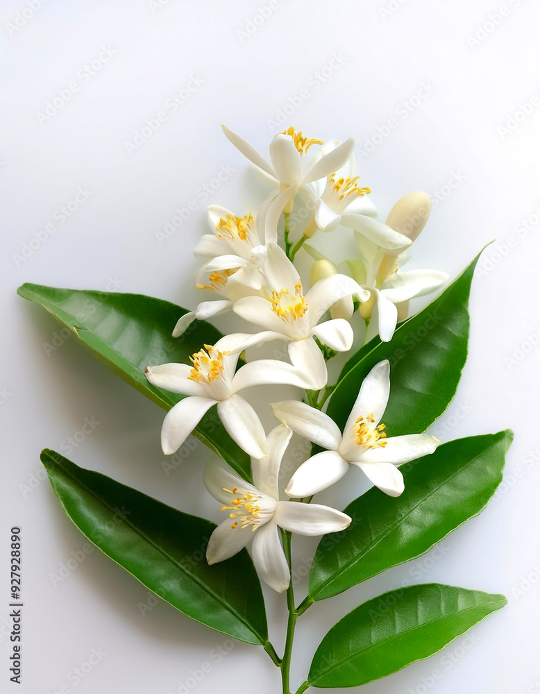 Obraz premium A Neroli blossom. White citrus tree bloom isolated